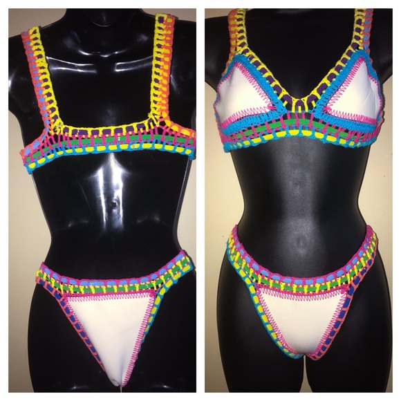 Bright Multi Colored Bikini - Picture 2 of 2